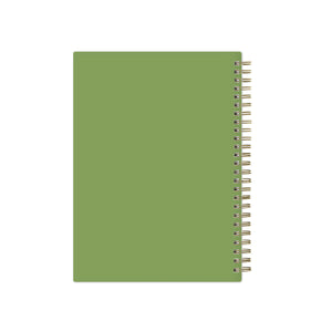 2024-2025 WAAV Weekly Planner in 5.875x8.625 size with a light olive green back cover.