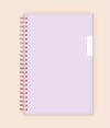 Enjoy the WAAV experience with this 2023 5x8 weekly monthly planner featuring a clean, solid lavender color with rose gold binding