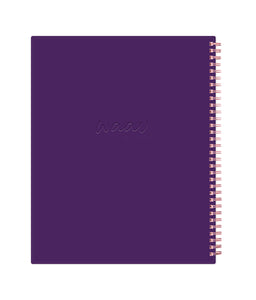 this waav 2023 weekly monthly planner features a solid purple backcover and rose gold twin binding